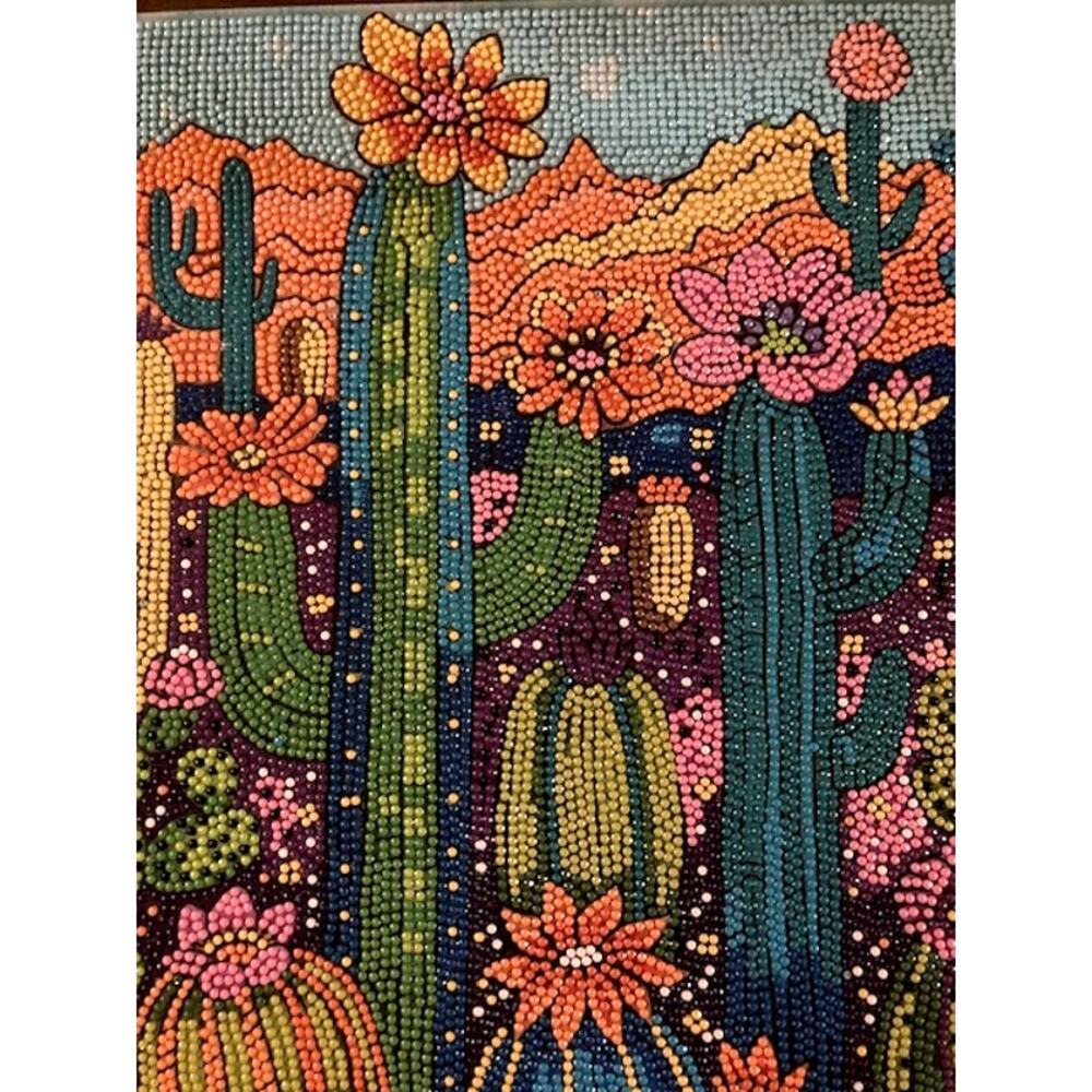 🌵Large Handmade Cactus Desert Diamond Art